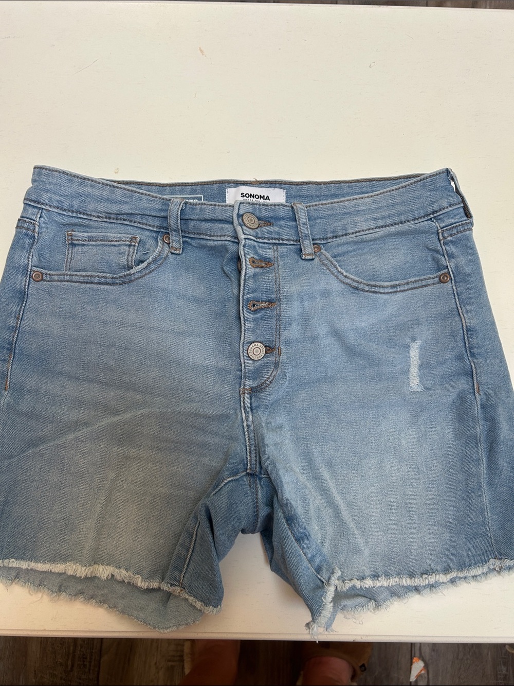 Sonoma Light Blue Distressed Denim Shorts